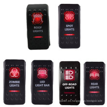 Bar Zombie Interruptor basculante de color rojo Luz LED dual Interruptor basculante para coche / barco / camión